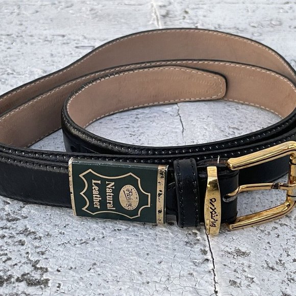 Women Belt Genuine Natural Leather Black Waistband Gold Pin Buckle Size 40 Inche - Picture 8 of 8